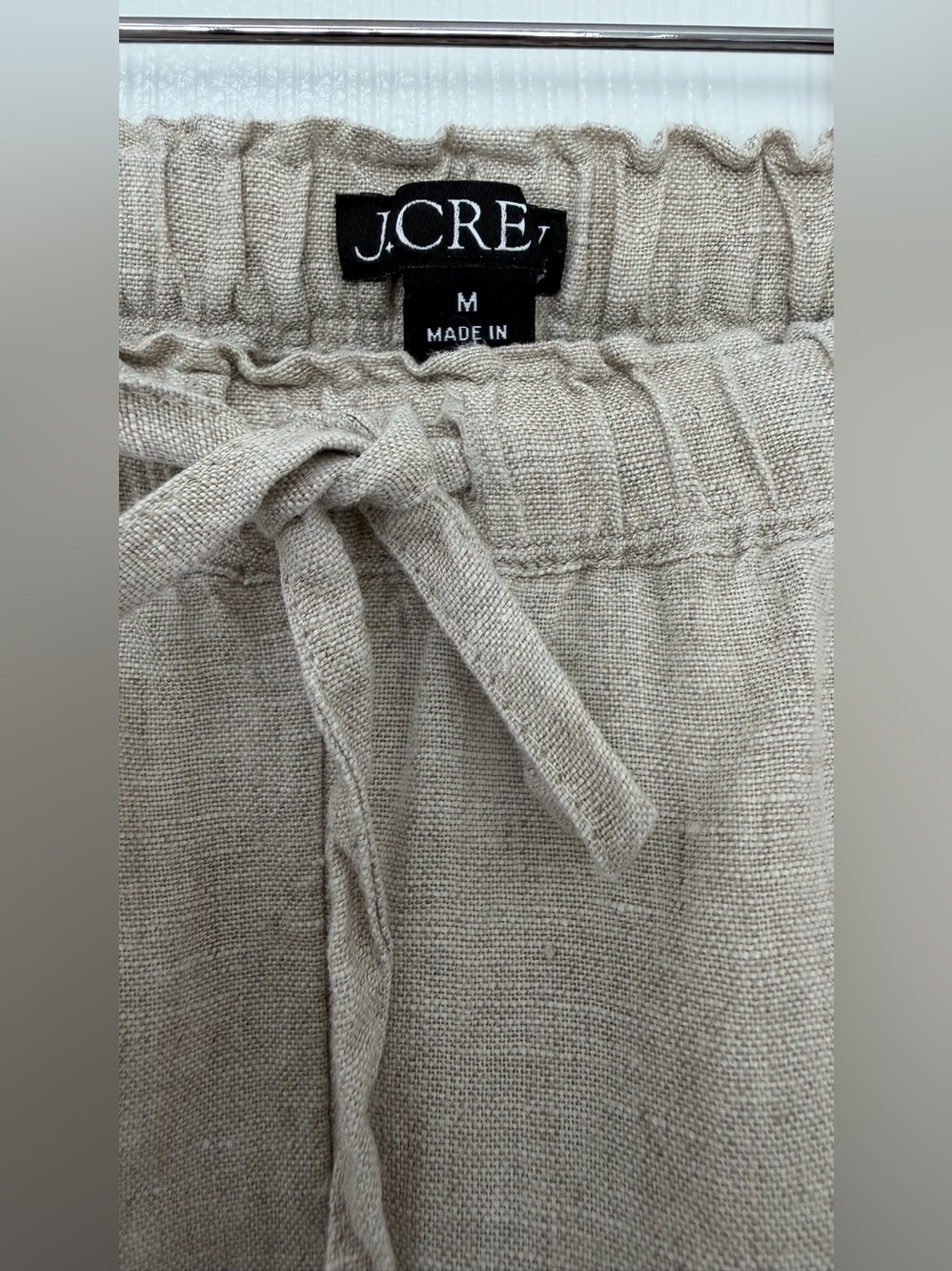 J.Crew Soleil Pant in Linen Flax Size M Pull-On Wide Leg Pants - Picture 6 of 12